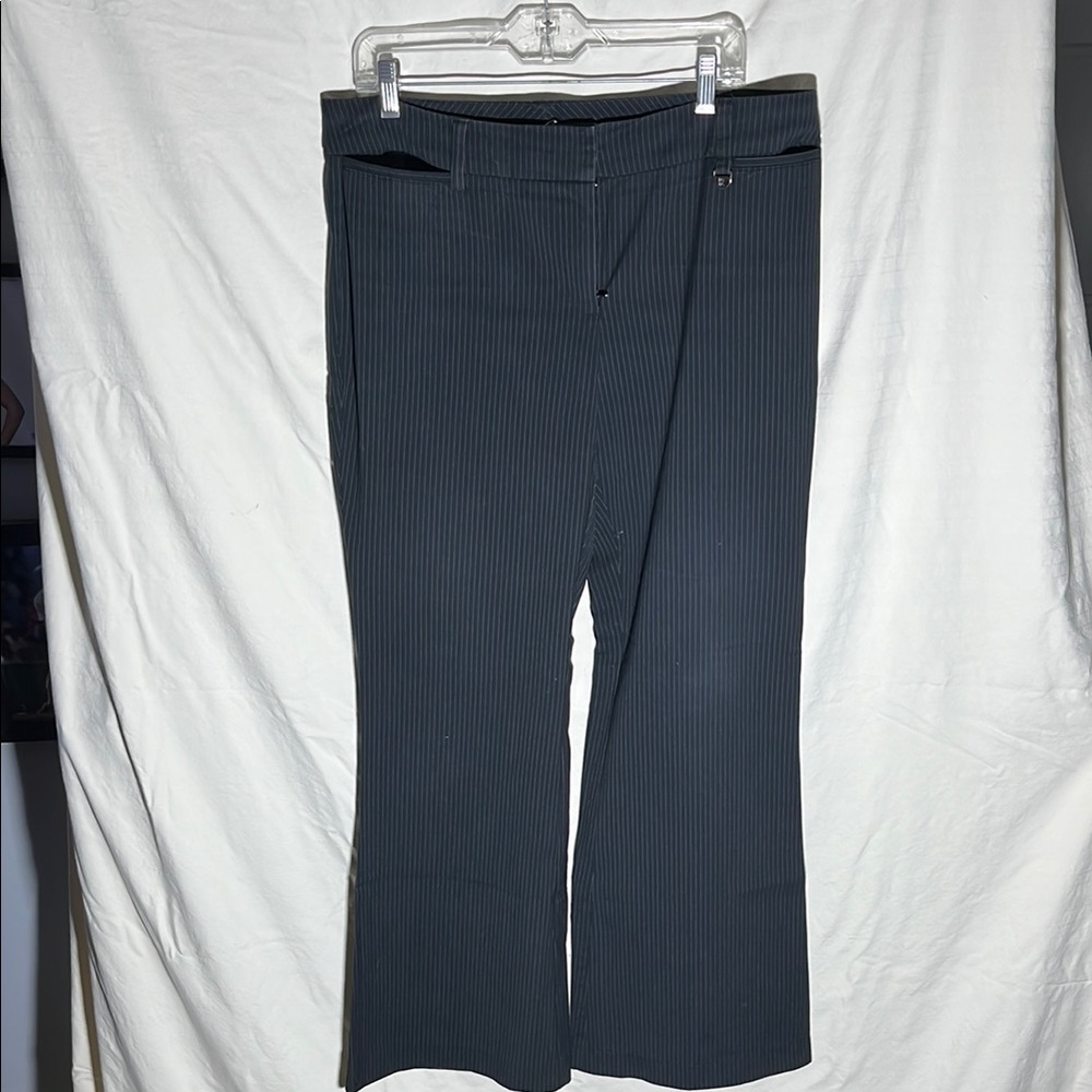New York & Company Black Pinstripe Trousers